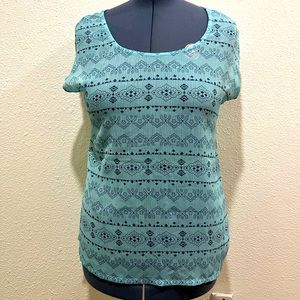 Lucky Brand cap-sleeved tee